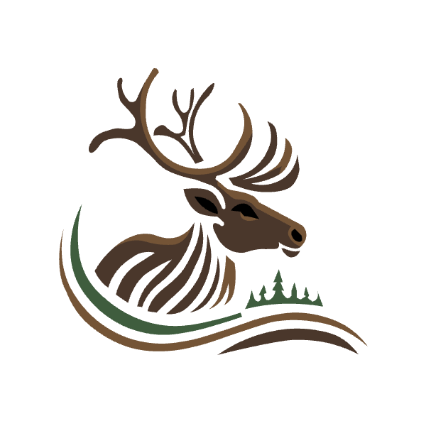 AEDC logo: a stylized caribou with a river and pine trees