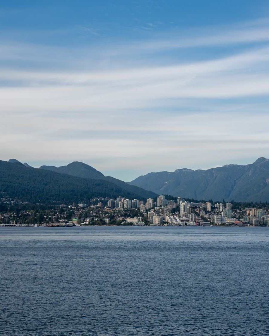 North Shore mountains across Vancouver harbour